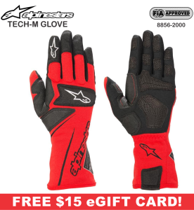 Racing Gloves - Shop All Auto Racing Gloves - Alpinestars Tech-M Gloves - $159.95