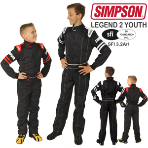 Racing Suits - Shop Single-Layer SFI-1 Suits - Simpson Legend II Youth Suits - $144.95