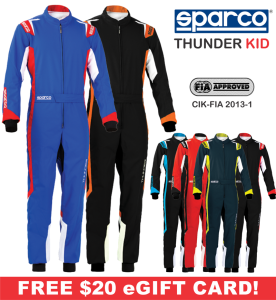 Karting Gear - Karting Suits - Sparco Thunder Kid Karting Suit -$229