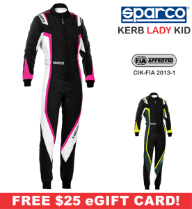 Karting Gear - Karting Suits - Sparco Kerb Lady Kid Karting Suit - $279
