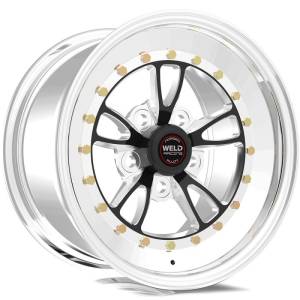 Wheels - Weld Racing Wheels - Weld Racing Full Throttle Black Machined Center Wheels