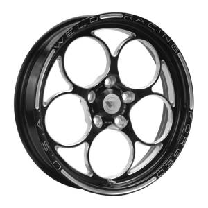 Wheels - Weld Racing Wheels - Weld Racing Magnum Frontrunner Black Anodized Drag Wheels