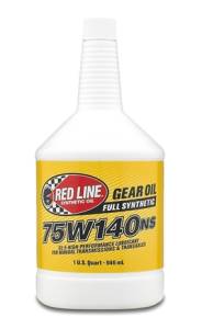 Oils, Fluids & Additives - Gear Oil - Red Line 75W-140 GL-5 Synthetic Gear Oil