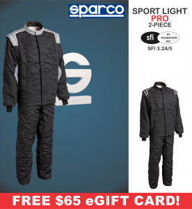 Sparco Sport Light 2-Piece Suit - $708