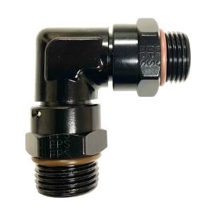 Adapter - AN O-Ring Port Fittings and Adapters - 90° Male AN O-Ring Port to Male AN O-Ring Port Swivel Adapters