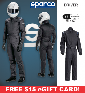 Racing Suits - Shop Single-Layer SFI-1 Suits - Sparco Driver Suits - $169