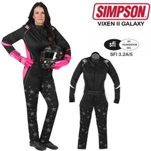 Racing Suits - Shop Multi-Layer SFI-5 Suits - Simpson Vixen II Galaxy Women's Racing Suits - $925.95