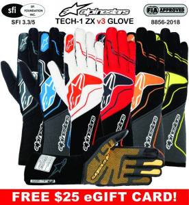 Racing Gloves - Alpinestars Gloves - Alpinestars Tech-1 ZX v3 Glove - $229.95