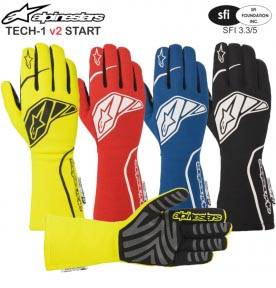 Racing Gloves - Shop All Auto Racing Gloves - Alpinestars Tech-1 Start v2 Gloves - CLEARANCE $79.88
