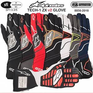 Racing Gloves - Shop All Auto Racing Gloves - Alpinestars Tech 1-ZX v2 Gloves - CLEARANCE $169.88