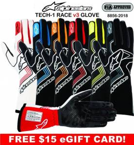 Racing Gloves - Alpinestars Gloves - Alpinestars Tech-1 Race v3 Glove - $159.95