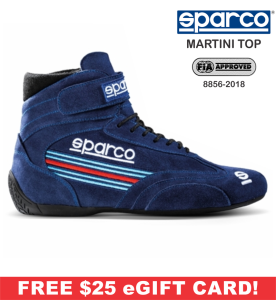 Racing Shoes - Sparco Racing Shoes - Sparco Martini Racing Top Shoe (MY2023) - $279