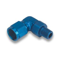 Adapter - NPT to AN Fittings and Adapters - 90° Male NPT Thread to Female AN Adapters