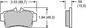 1994-2004 Mustang D627 Pads (D627)