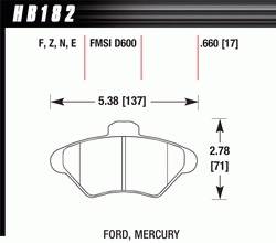 1994-98 Mustang / 1993-97 Thunderbird D600 Pads (D600)