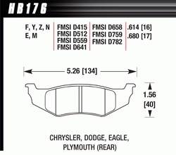 1995/2006 Chrysler D415/D512/D559/D641/D658/D759/D782 Pads