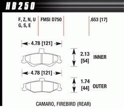 1998-2002 Camaro SS/Firebird D750 Pads (D750)