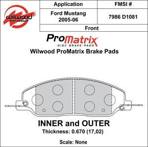 2005-11 Mustang D1081 Pads (D1081)