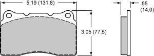 2010-12 Camaro/G8/GXP/STS/CTS / 2007-11 Mustang GT D1001 Pads (D1001)