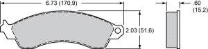 Camaro/Corvette/Firebird/Mustang D412 Pads (D412)
