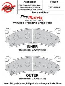 2001-12 GM Truck D785 Pads (D785)