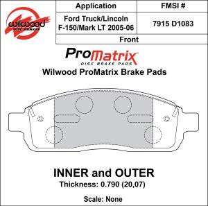 2004-08 Ford Truck D1083 Pads (D1083)