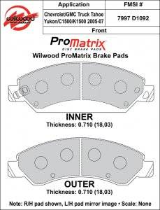 2005-11 GM Truck D1092 Pads (D1092)