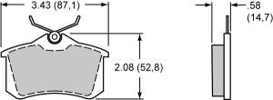 Wilwood Parking Brake Pads (D340)