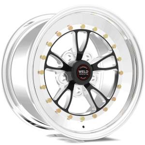 Weld Racing Full Throttle Black Machined Center Wheels