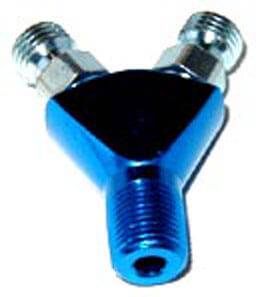 Male NPT to Male AN Fuel Distribution Y-Blocks