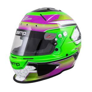 Zamp RZ-70E Switch Graphic Helmet - Green/Purple