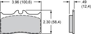 Wilwood Dynalite Bridge Bolt Pads (7212)