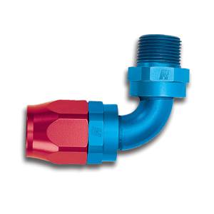 Russell 90° Full Flow Hose to Male NPT Hose Ends