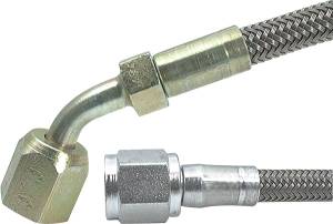 #4 Braided Steel Hose - Straight -4AN / 45 Degree Ends