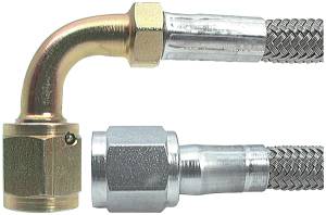 #4 Braided Steel Hose - Straight -4AN / 90 Degree Ends