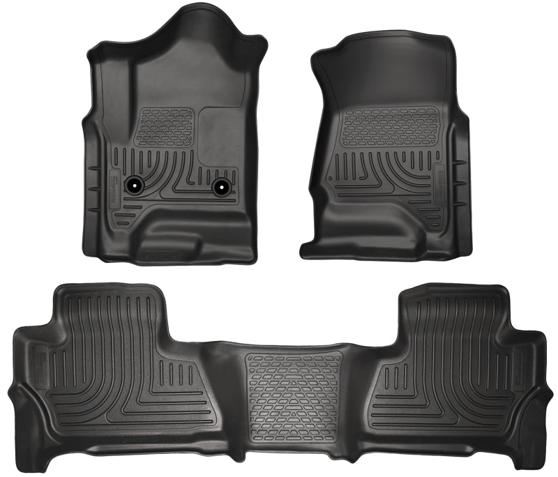 Husky Liners WeatherBeater Front / 2nd Row Floor Liner - Black - GM Fullsize SUV 2015