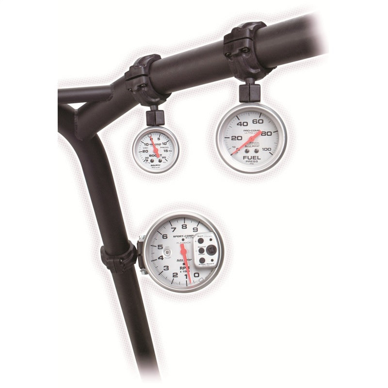 Auto Meter 1-3/4 in Roll Cage Mount Gauge Cup - 2-1/16 in Diameter Gauge - Black - Universal