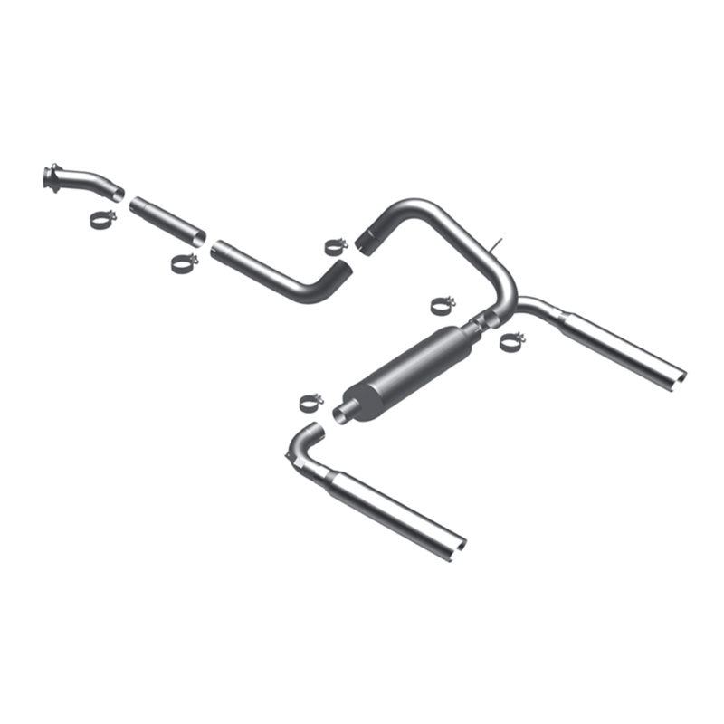 Magnaflow Street Series Cat-Back Exhaust System - 3 in Diameter - 3-1/2 in Tips - Stainless - Small Block Chevy - GM F-Body 1983-92