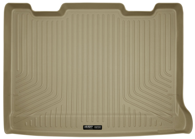 Husky Liners Weatherbeater Cargo Liner Plastic Tan Behind 3rd Set - GM Fullsize SUV 2007-14