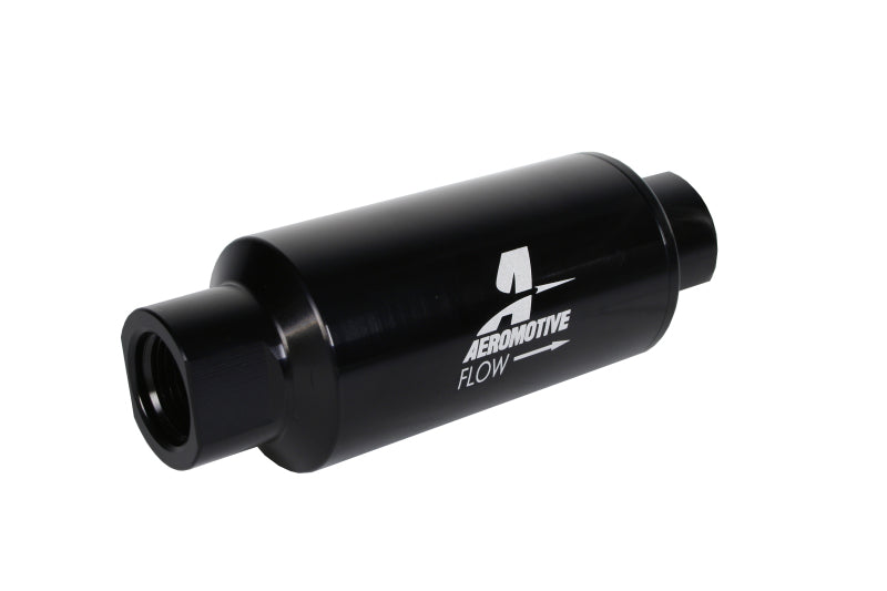 Aeromotive #10-ORB Fuel Filter Inline - 10 Mircon - Black