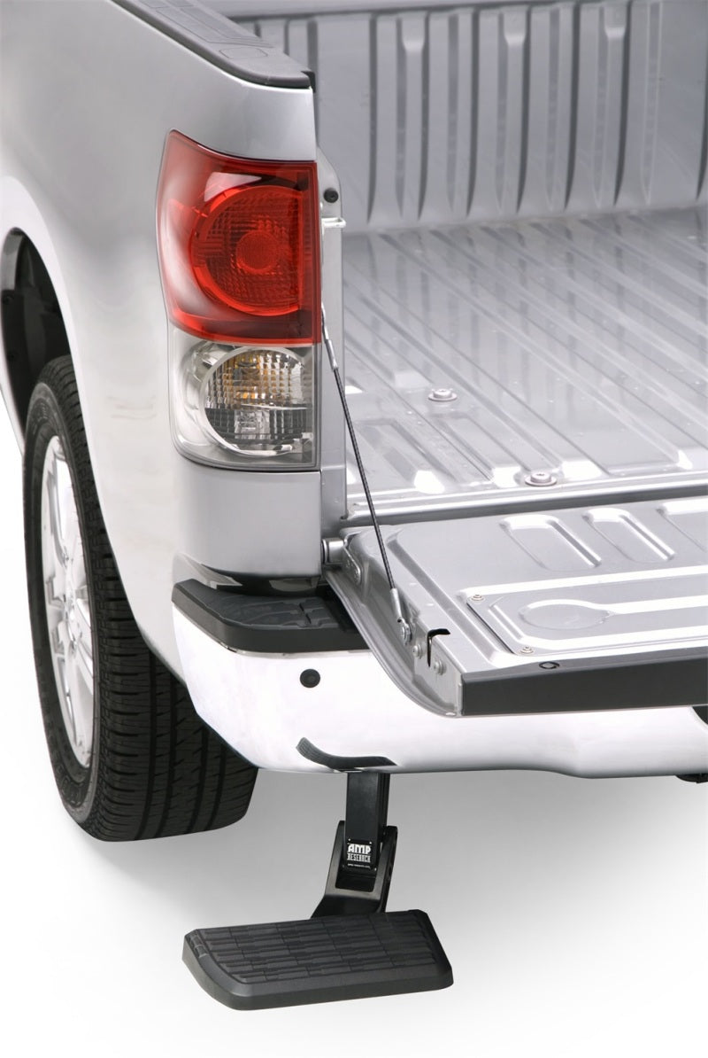 AMP Research BedStep Bumper Mount Step Board - Black - Toyota Fullsize Truck 2014-21