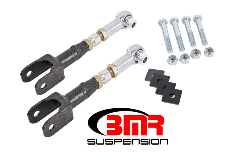 BMR Suspension Toe Rods - Rear - On-Car Adjustable  - Black Hammertone - 2015-17 Mustang