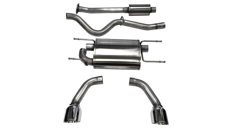 Corsa Sport Cat-Back Exhaust System - 2-1/2 in Diameter - Single 4-1/2 in Dual Tips - Polished Pro-Series Tips - Scion FR-S / Subaru BRZ / Toyota 86 Coupe 2012-17