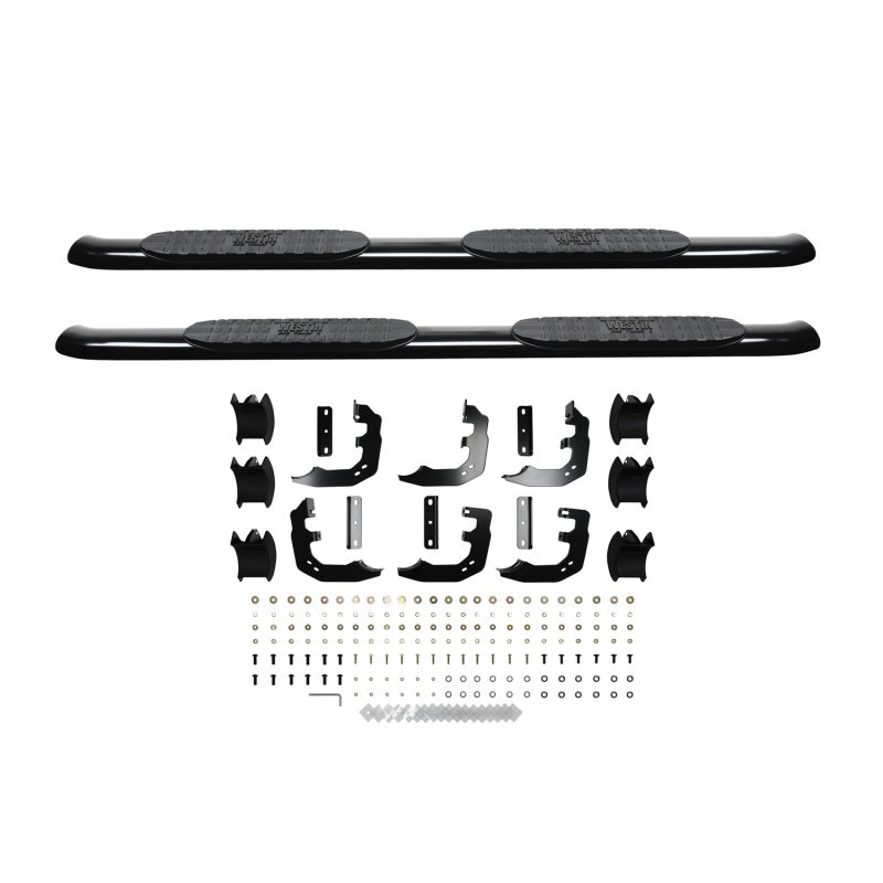 Westin Pro Traxx 4 in Oval Curved Step Bars - Black Powder Coat - Quad Cab - Ram Fullsize Truck 2019 - Pair