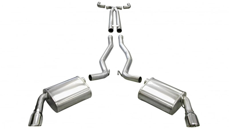 Corsa Sport Cat-Back Exhaust System - 2-1/2 in Diameter - 4 in Tips - GM LS-Series - Chevy Camaro 2010-14