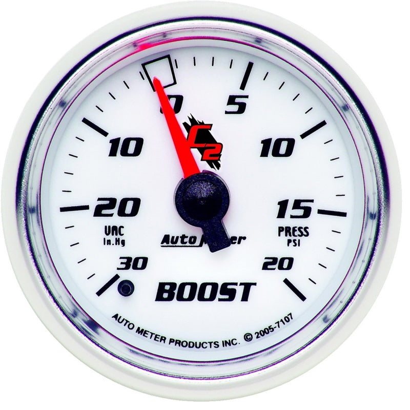 Auto Meter C2 Mechanical Boost / Vacuum Gauge - 2-1/16 in.