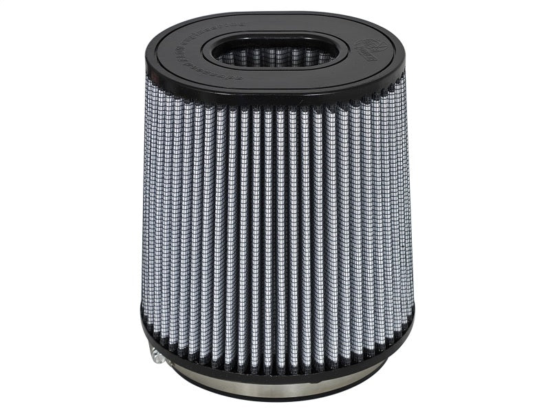 aFe Power Magnum FLOW Pro DRY S Conical Air Filter Element - 7-1/2 in Base Diameter - 6-3/4 L x 5-1/2 in W Top - 8 in Tall - 6 in Flange - White