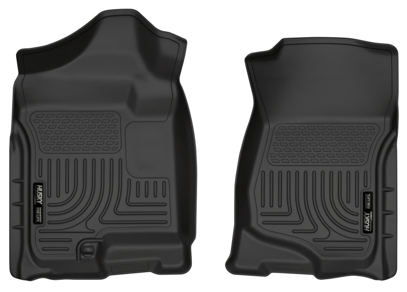 Husky Liners Front Floor Liner Weatherbeater Plastic Black - GM Fullsize Truck/SUV 2007-14