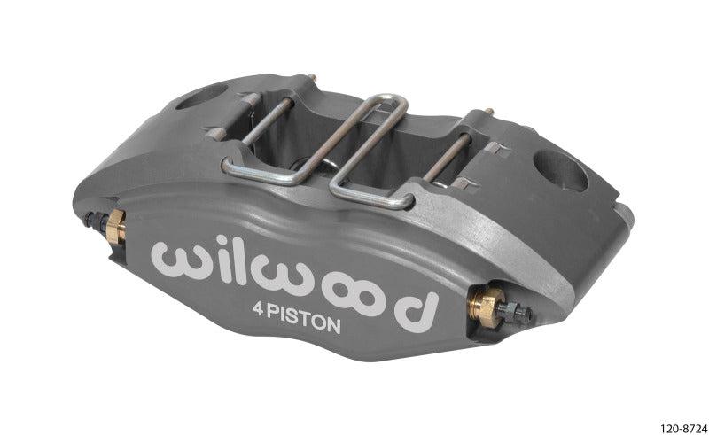 Wilwood Powerlite Brake Caliper - 4 Piston - Billet Aluminum - Gray - 11.000" OD x 0.500" Thick Rotor - 5.080" Radial Mount