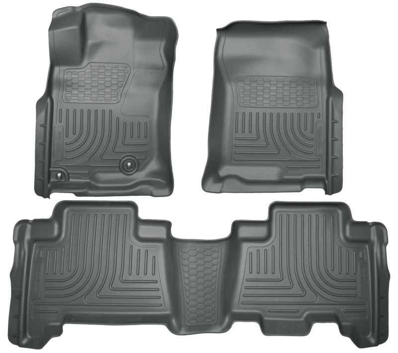 Husky Liners WeatherBeater Front / 2nd Row Floor Liner - Black - Toyota Midsize SUV 2010-13